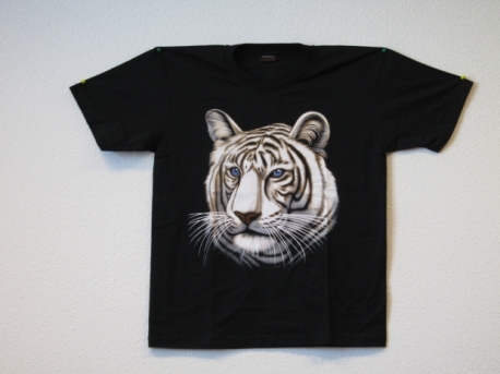 T-Shirt mit weißem Tiger