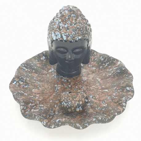 Buddha Räucherstäbchenhalter braun