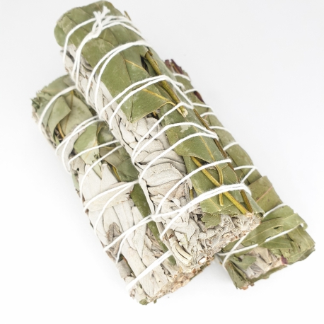 Großhandel - Weißer Salbei & Eukalyptus Smudge 12 cm (3 x 30-40 Gramm)