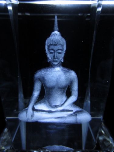 3D Laserblock mit thailändisch Buddha