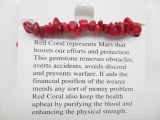 Armband mit dünnen Steinen Rot Koralle (12 pcs)