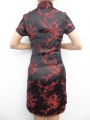 Kurzes Kleid blühen schwarz/rot Größe 34