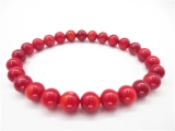 8mm Stein Armband Rote Koralle