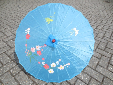 Chinesischer Sonnenschirm groß - blau