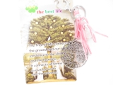 Tree of Life keychain mit rosenquarz ball
