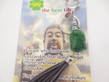Buddha Kopf keychain grun