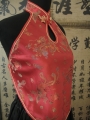 Chinesisches Shirt mit Öffnung und Drachen (rot)