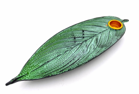 Blatt des Lebens Räucherstäbchenhalter grün
