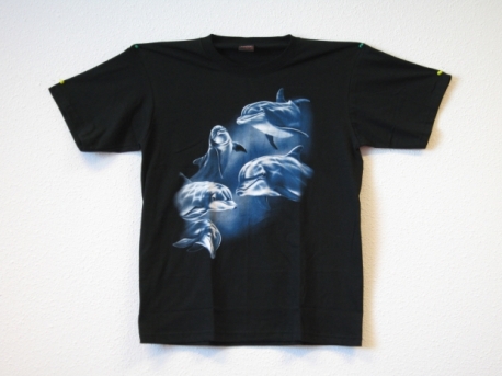 T-Shirt mit 5 Delfinen