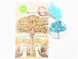 Tree of Life keychain amethyst turkis mit eule