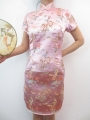 Kurzes Kleid Drachen / Phoenix rosa Größe 34
