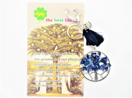 Tree of Life keychain sodalith mit eule
