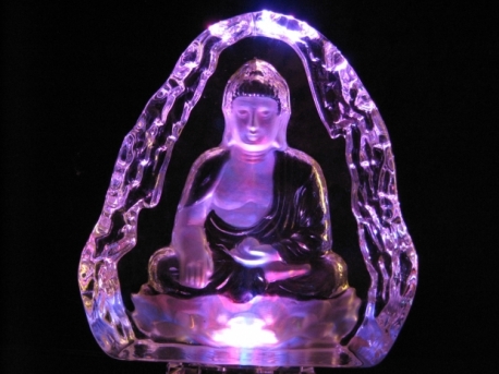 Kristall platt Buddha