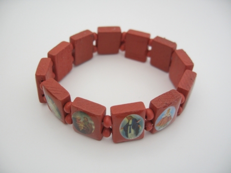 Armband mit Heiligen 12 Stück (rot)