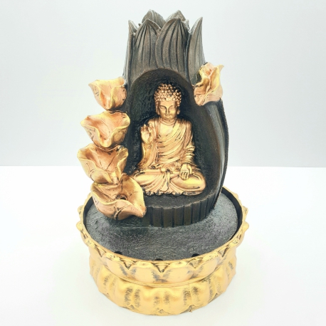 Großhandel - Meditation LED-Beleuchtung Buddha im Lotus-Brunnen klein