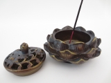Lotus incense/conesburner braun/gold