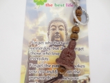 Buddha keychain braun