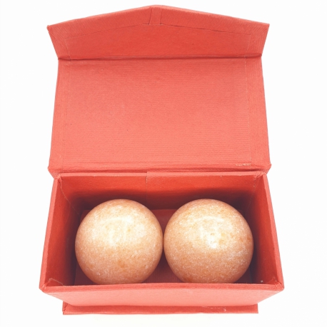 Großhandel - Meridian Balls Marmor Hellrot 4 cm