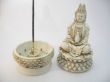 Guanyin incense/conesburner weiß