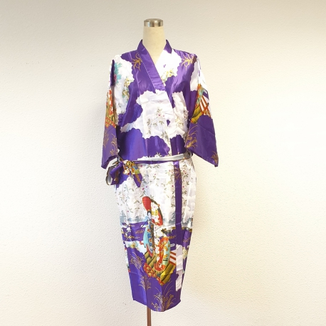 Großhandel - Japanischer Kimono Lang violett