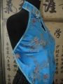 Chinesisches Shirt mit Öffnung und Drachen (türkis)