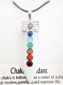 Edelstein Opalite 7 Chakra Anhänger Halskette