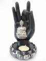 Schwarz Buddha-Hand Weihrauch / Kerzenhalter