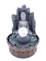  Meditation führte Beleuchtung Buddha mit Schüsselbrunnen klein