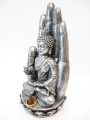 Räucherstäbchenhalter silber Buddha mit hand