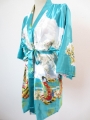Japanischer Kimono Kurz türkis