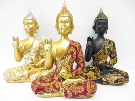 3 Thai Buddha mit Schüssel set