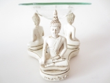3 weiße thailändische Buddhas Ölbrenner