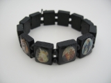 Armband mit Heiligen 12 Stück (schwarz)