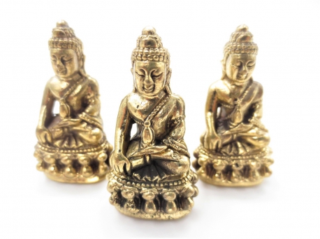 Grosshandel - Bronze Buddha mit vase set von 3 