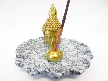 golden Thai Buddha Räucherstäbchenhalter grau
