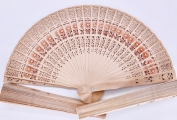 Handfächer Großhandel - Chinesischer Holzhandfächer Mit Blume