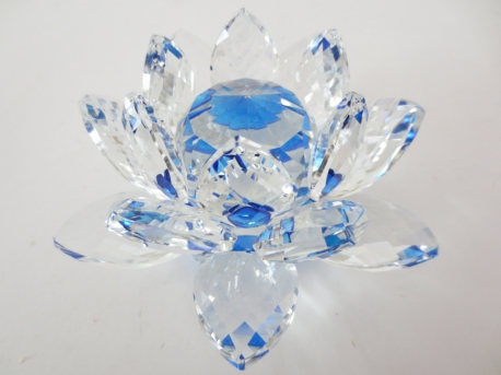Kristalllotusblüte blau groß