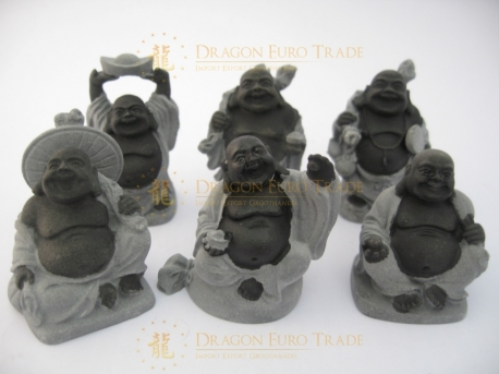 Grosshandel - 5cm Buddha Set Hämatit 6 Stück mittel